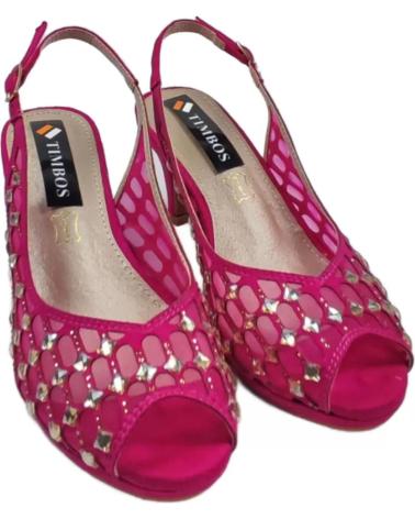 Sandalias TIMBOS  de Mujer ZAPATOS 127704 COLOR BUGANVILLA MATERIAL BRILLO SANDALIA TAC  VARIOS COLORES