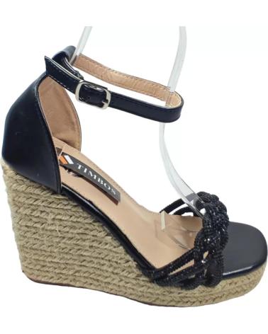 Sandali TIMBOS  per Donna SANDALIA CUNA ESPARTO MUJER 127668  NEGRO