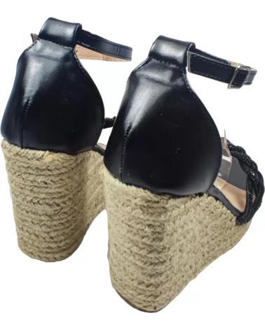 Woman Sandals TIMBOS SANDALIA CUNA ESPARTO MUJER 127668  NEGRO