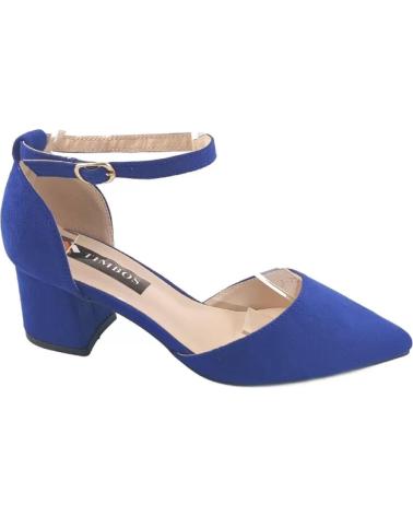 Sandales pour Femme TIMBOS ZAPATOS 127568 COLOR ON MATERIAL BAMARA ZAPATO TACON MUJ AZUL