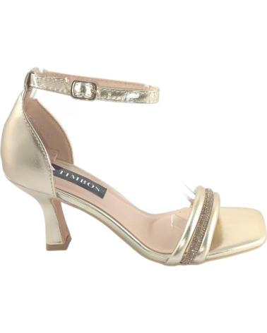 Woman Sandals TIMBOS ZAPATOS 127534 COLOR ORO MATERIAL METALIZADO SANDALIA TACON  AMARILLO