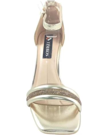 Sandalias TIMBOS  de Mujer ZAPATOS 127534 COLOR ORO MATERIAL METALIZADO SANDALIA TACON  AMARILLO