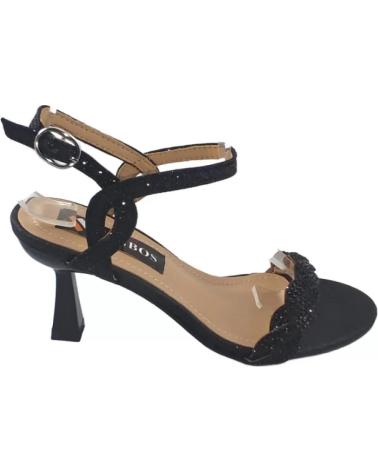 Woman Sandals TIMBOS ZAPATOS 127524 COLOR MATERIAL BRILLO SANDALIA TACON MU  NEGRO