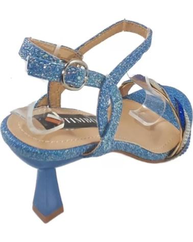 Sandalias TIMBOS  de Mujer ZAPATOS 127523 COLOR MATERIAL BRILLO SANDALIA TACON MUJ  AZUL