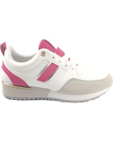 Zapatillas deporte TIMBOS  pour Femme ZAPATOS 127516 COLOR BLANCO-FUCSIA MATERIAL POLIPIEL-BAMARA  MORADO
