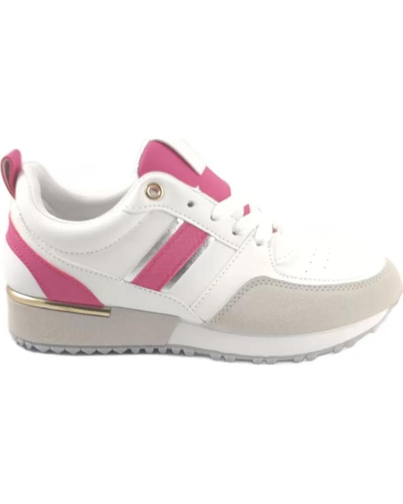 Zapatillas deporte TIMBOS  pour Femme ZAPATOS 127516 COLOR BLANCO-FUCSIA MATERIAL POLIPIEL-BAMARA  MORADO