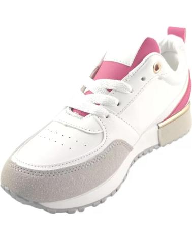 Zapatillas deporte TIMBOS  pour Femme ZAPATOS 127516 COLOR BLANCO-FUCSIA MATERIAL POLIPIEL-BAMARA  MORADO
