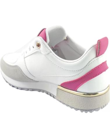 Zapatillas deporte TIMBOS  pour Femme ZAPATOS 127516 COLOR BLANCO-FUCSIA MATERIAL POLIPIEL-BAMARA  MORADO