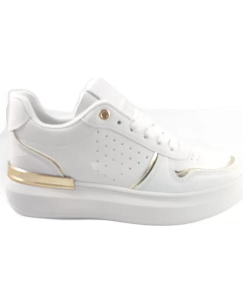 Zapatillas deporte TIMBOS  de Mujer ZAPATOS 127512 COLOR BLANCO-ORO MATERIAL POLIPIEL ZAPATILLA  AMARILLO