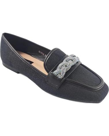 Mocassins TIMBOS  de Mulher ZAPATOS 127493 COLOR MATERIAL TEXTIL MOCASIN PARA MUJE  NEGRO