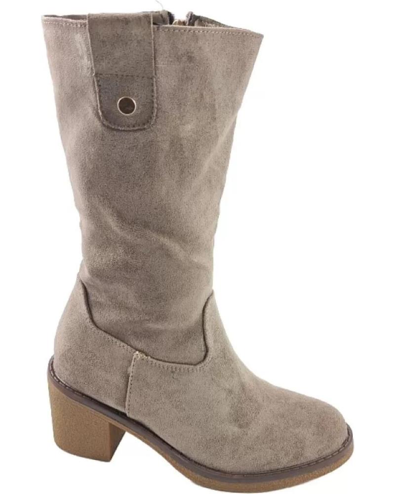 Boots TIMBOS  für Damen BOTA TACON ANCHO MUJER KAKI 127248  MARRóN