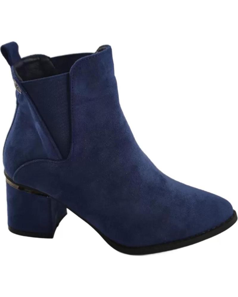 Botines TIMBOS  de Mujer ZAPATOS - 126976 COLOR MARINO MATERIAL BAMARA BOTIN TACON MU  AZUL