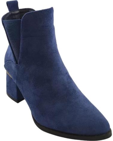 Botines TIMBOS  de Mujer ZAPATOS - 126976 COLOR MARINO MATERIAL BAMARA BOTIN TACON MU  AZUL