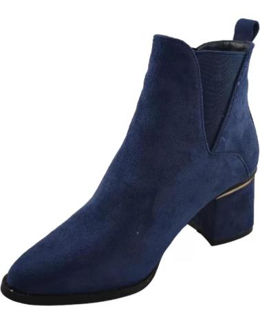 Botines TIMBOS  de Mujer ZAPATOS - 126976 COLOR MARINO MATERIAL BAMARA BOTIN TACON MU  AZUL