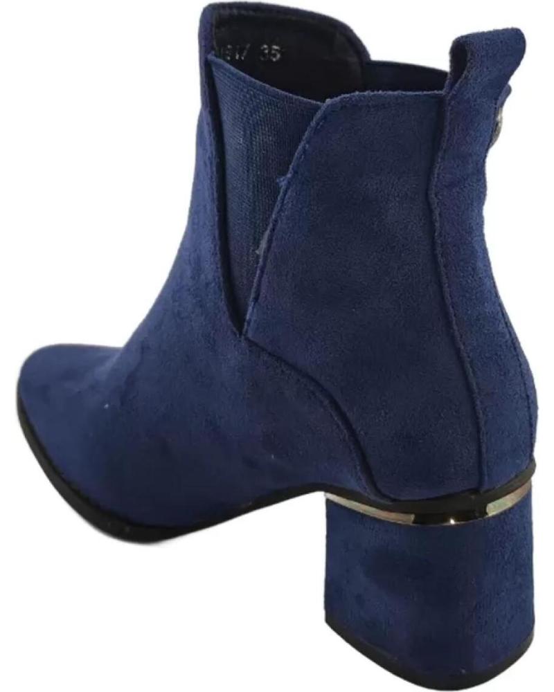 Zapato Botin Azul Tacon Botín Tacón De Mujer En Color Marino