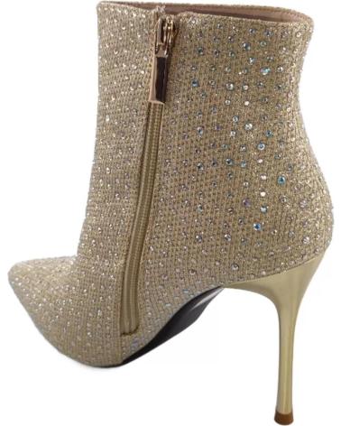 Botines TIMBOS  de Mujer ZAPATOS - 126964 COLOR ORO MATERIAL BRILLO BOTIN TACON MUJER  AMARILLO