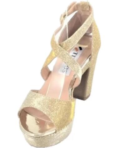 Sandales TIMBOS  pour Femme SANDALIA TACON FIESTA PLATAFORMA MUJER ORO 126943  AMARILLO