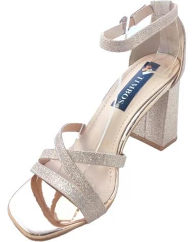Sandalias TIMBOS  de Mujer ZAPATOS 126445 COLOR CHAMPAGNE MATERIAL BRILLO SANDALIA MUJE  VARIOS COLORES