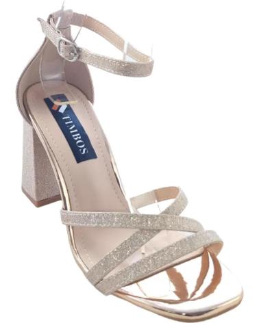 Sandalias TIMBOS  de Mujer ZAPATOS 126445 COLOR CHAMPAGNE MATERIAL BRILLO SANDALIA MUJE  VARIOS COLORES