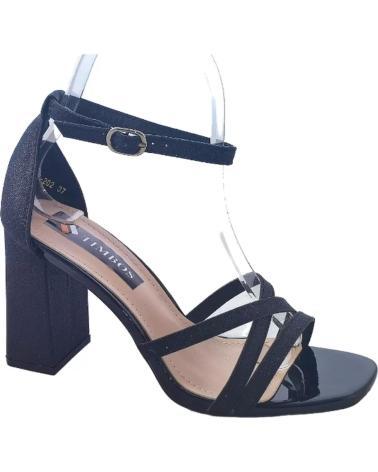 Woman Sandals TIMBOS ZAPATOS 126443 COLOR MATERIAL BRILLO SANDALIA MUJER FI  NEGRO