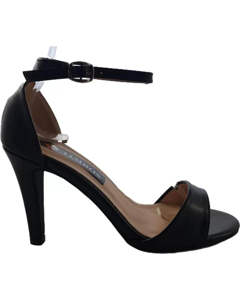 Sandalias TIMBOS  de Mujer ZAPATOS - 125890 COLOR MATERIAL POLIPIEL SANDALIA TACO  NEGRO