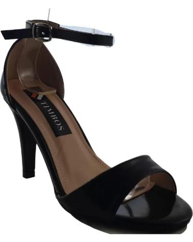 Sandalias TIMBOS  de Mujer ZAPATOS - 125890 COLOR MATERIAL POLIPIEL SANDALIA TACO  NEGRO