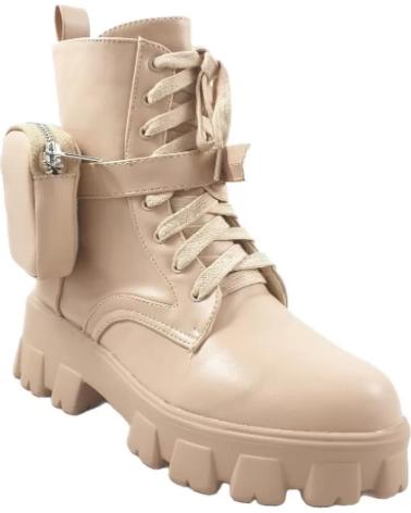 Botines TIMBOS  de Mujer BOTIN MILITAR DE MUJER BEIGE 123109  ROSA