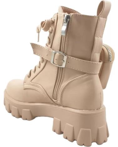 Botines TIMBOS  de Mujer BOTIN MILITAR DE MUJER BEIGE 123109  ROSA