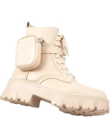 Botines TIMBOS  de Mujer BOTIN MILITAR DE MUJER BEIGE 123109  ROSA