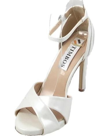 Sandales TIMBOS  pour Femme ZAPATO DE TACON DE NOVIA 120381  BLANCO