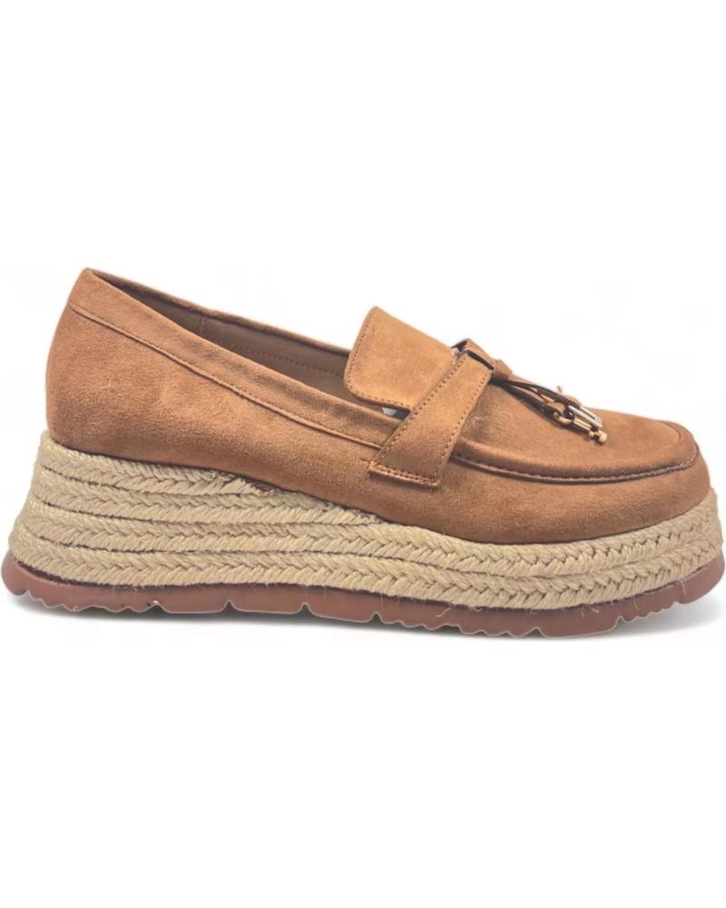 Woman Mocasines TIMBOS MOCASIN CUNA ESPARTO VESTIR DE MUJER CAMEL 129156  BLANCO