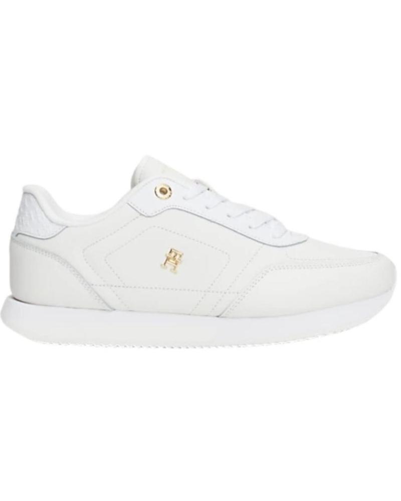 Sapatilhas TOMMY HILFIGER  de Mulher ZAPATILLAS ELEVATED ESSENT RUNNER MONOGRAM BL  BLANCO