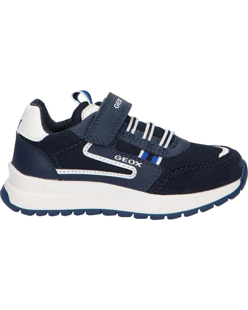 boy Trainers GEOX  J25GMB 014ME J BRIEZEE C4211 NAVY-WHITE AZUL
