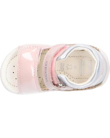 Sandálias GEOX  de Menina B1538A 010AJ B SANDAL NICELY  C0514 PINK-SILVER