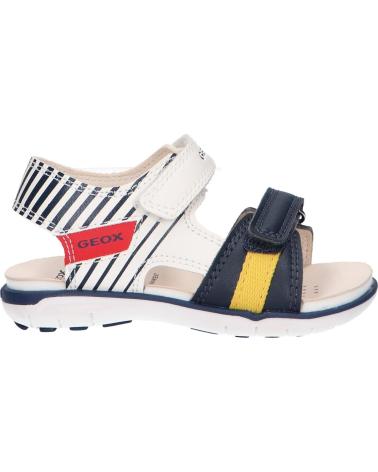girl and boy Sandals GEOX B354LC 000BC B SANDAL DELHI C1110 OPTIC WHITE-NAVY  AZUL