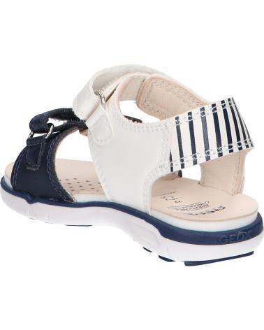 girl and boy Sandals GEOX B354LC 000BC B SANDAL DELHI C1110 OPTIC WHITE-NAVY  AZUL