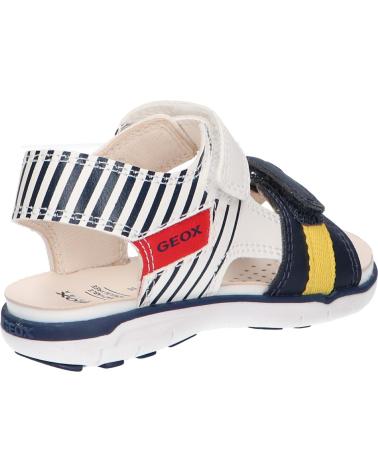 girl and boy Sandals GEOX B354LC 000BC B SANDAL DELHI C1110 OPTIC WHITE-NAVY  AZUL