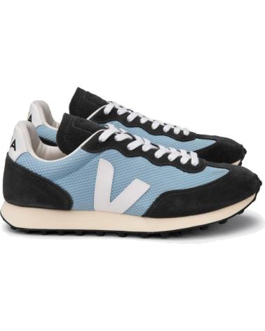 Scarpe sport VEJA  per Uomo RIO BRANCO CANVAS ALVEOMESH STEEL WHITE - 42  LIGHT BLUE