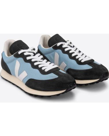 Scarpe sport VEJA  per Uomo RIO BRANCO CANVAS ALVEOMESH STEEL WHITE - 42  LIGHT BLUE