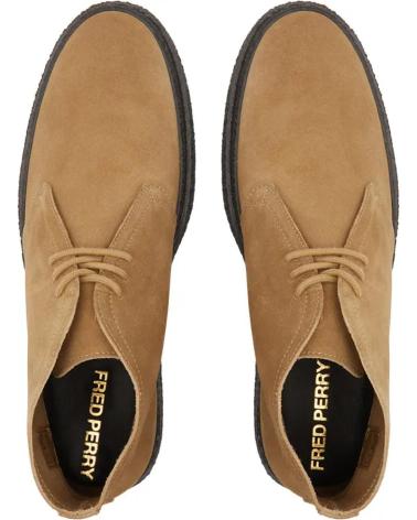 Stiefel FRED PERRY  für Herren HAWLEY SUEDE B4361 WARM STONE - 40  BROWN