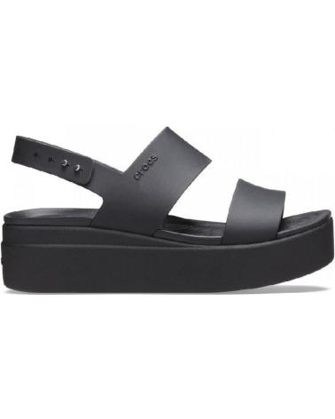 Sandalias CROCS  de Mujer BROOKLYN LOW WEDGE 206453  NEGRO