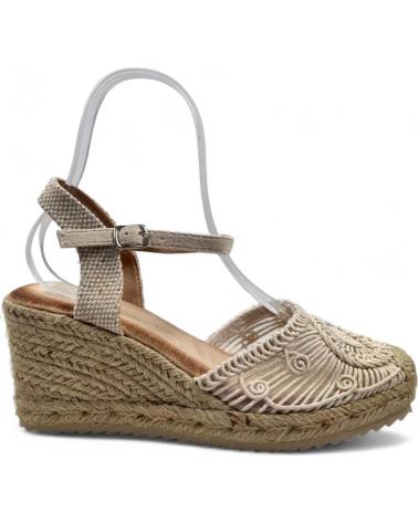 Woman Sandals TIMBOS SANDALIA CUNA ESPARTO MUJER 130085  BEIGE