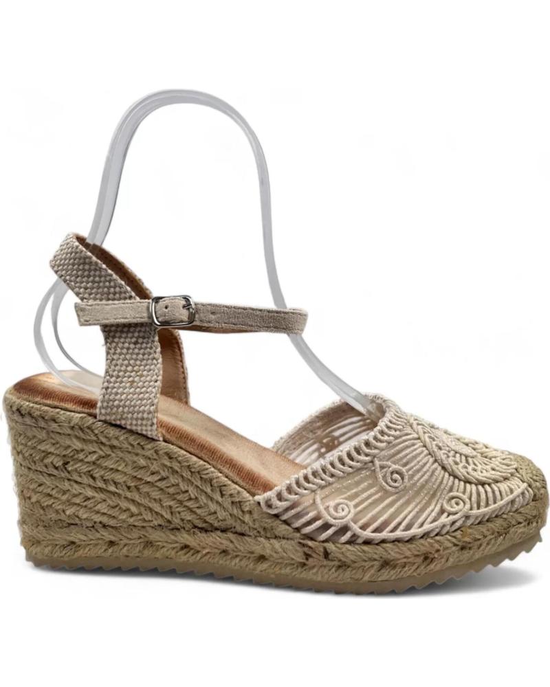 Woman Sandals TIMBOS SANDALIA CUNA ESPARTO MUJER 130085  BEIGE