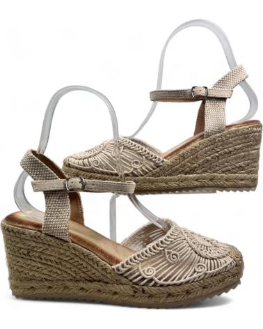 Woman Sandals TIMBOS SANDALIA CUNA ESPARTO MUJER 130085  BEIGE