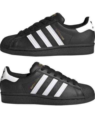 Deportivas de Mujer y Hombre y Niña y Niño ADIDAS CALZADO MARCA MODELO SUPERSTAR J NEGRO