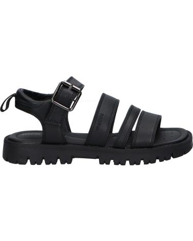 girl Sandals GEOX J25FYB 000BC J SANDAL STARBLUSH C9999 BLACK NEGRO