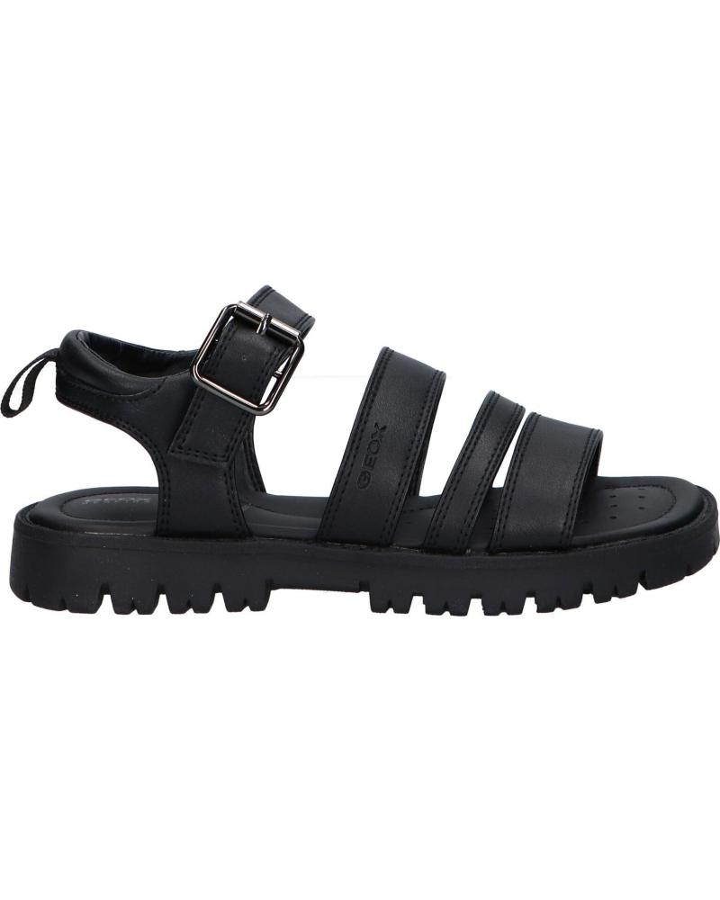 girl Sandals GEOX J25FYB 000BC J SANDAL STARBLUSH C9999 BLACK NEGRO