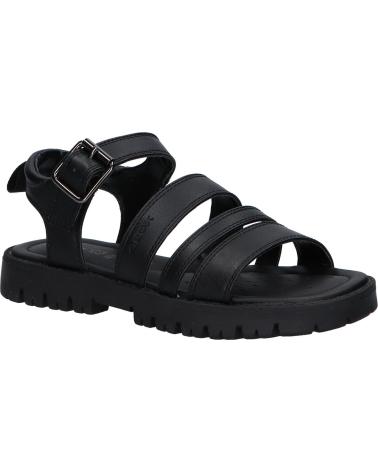 girl Sandals GEOX J25FYB 000BC J SANDAL STARBLUSH C9999 BLACK NEGRO