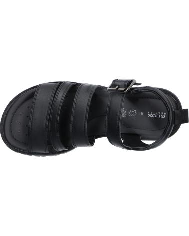 girl Sandals GEOX J25FYB 000BC J SANDAL STARBLUSH C9999 BLACK NEGRO