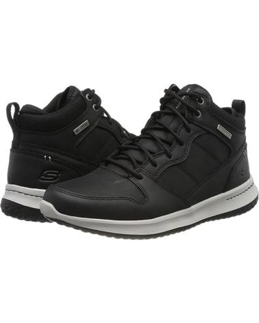 Deportivas de Hombre SKECHERS BOTINES PLANOS DELSON-RACON HOMBRE NEGRO